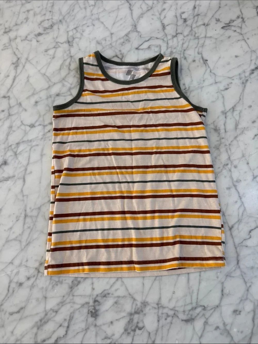 Kids Striped Retro Tank Top Sz 5T 70’s style